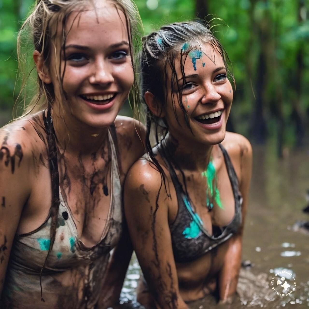 Heureux amis perdus dans le marais