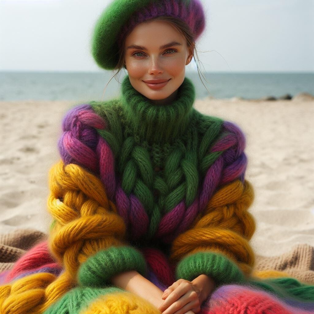 AI Sweatergirls at the beach 1