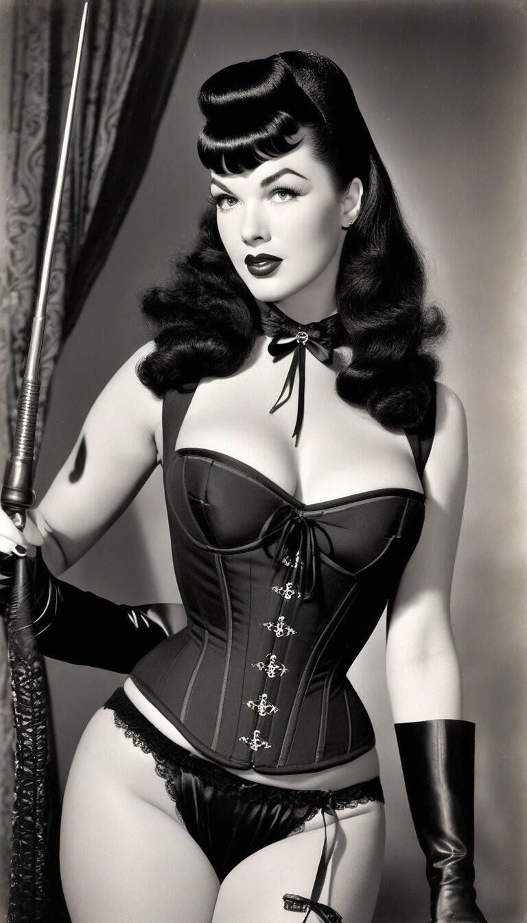 Bettie Page in Corsets 4 - AI