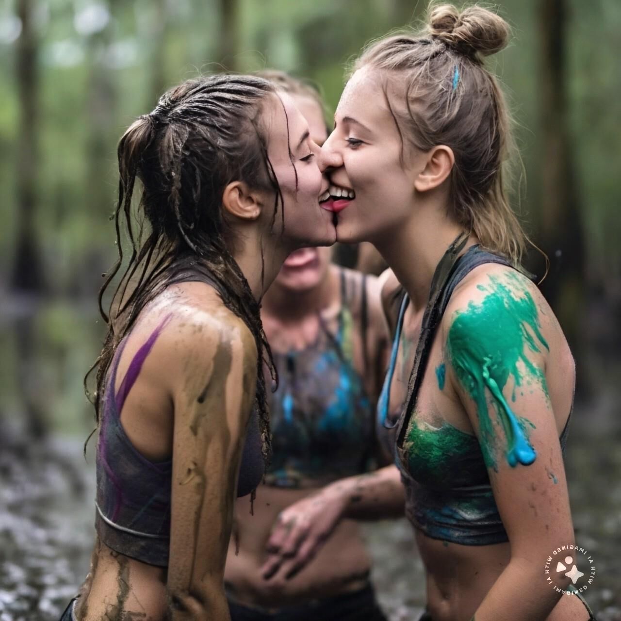 Heureux amis perdus dans le marais