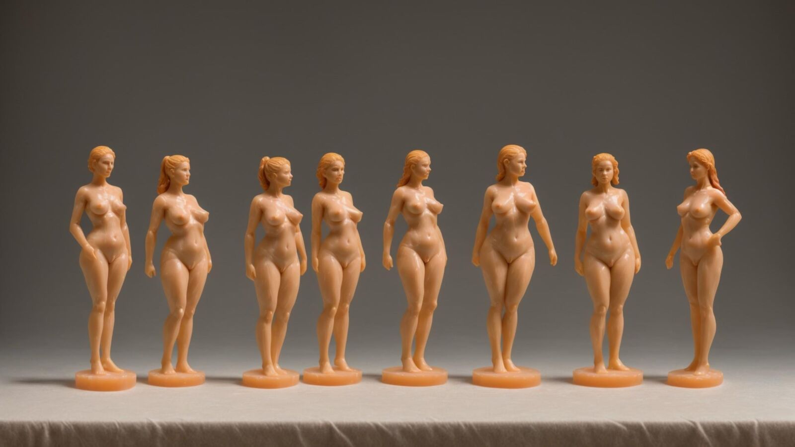 AI - Women as wax figurines 