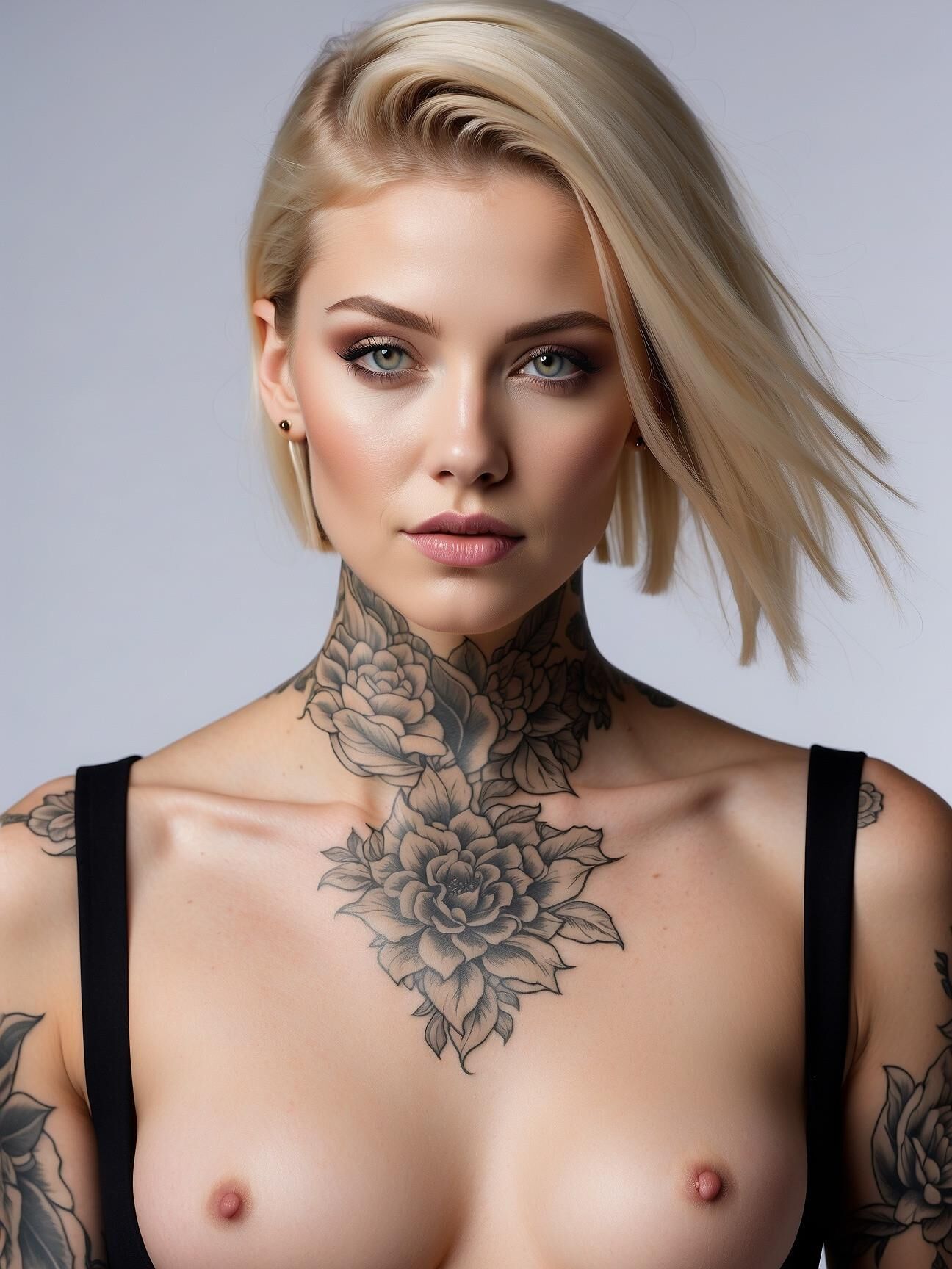 Tattooed blonde beauty - 2