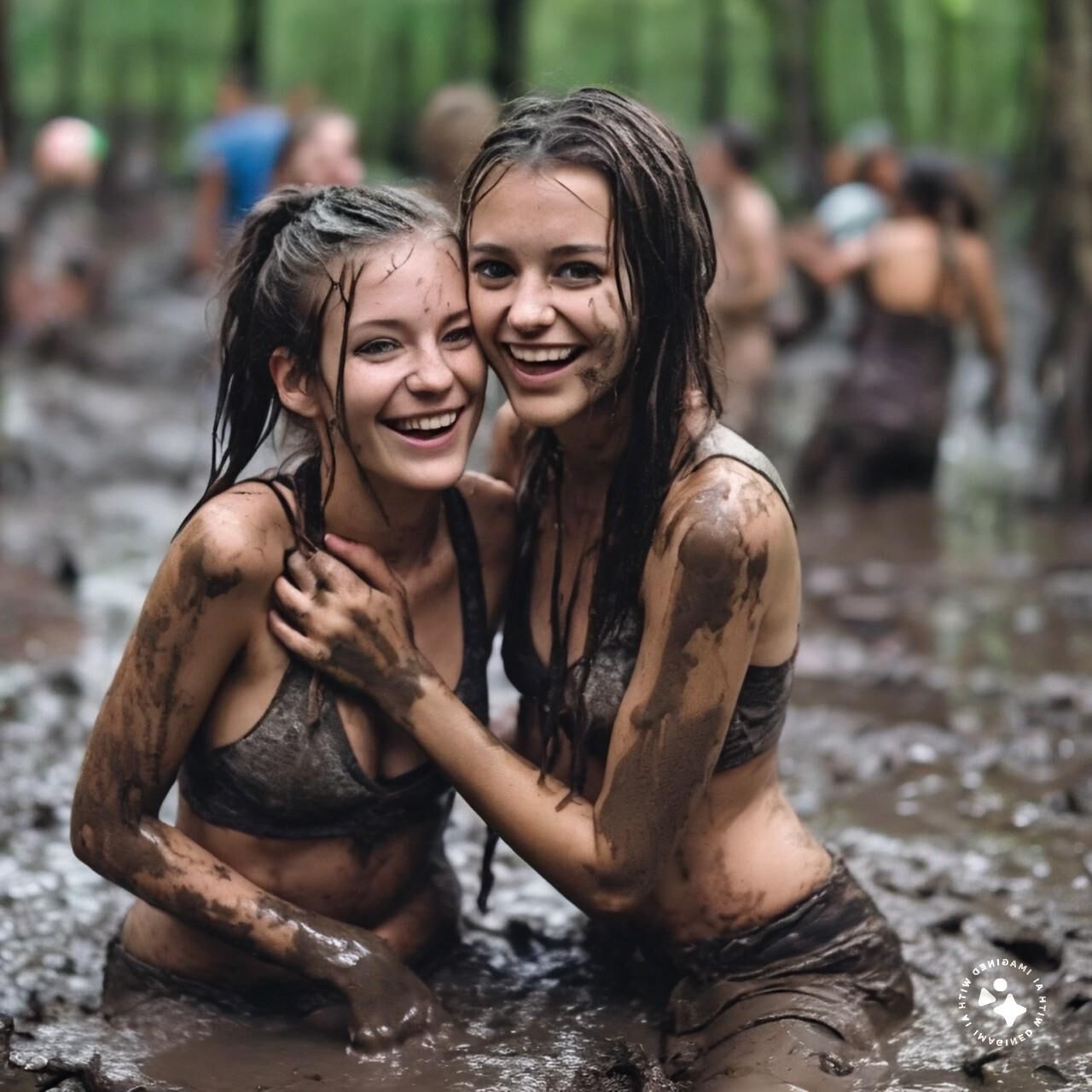 Heureux amis perdus dans le marais