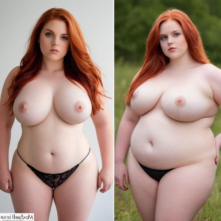 Chubby natural redhead beauty