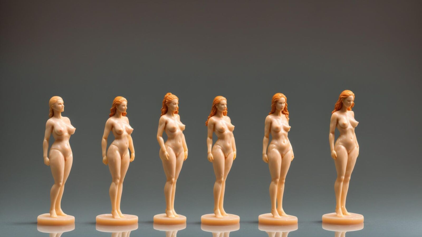 AI - Women as wax figurines 