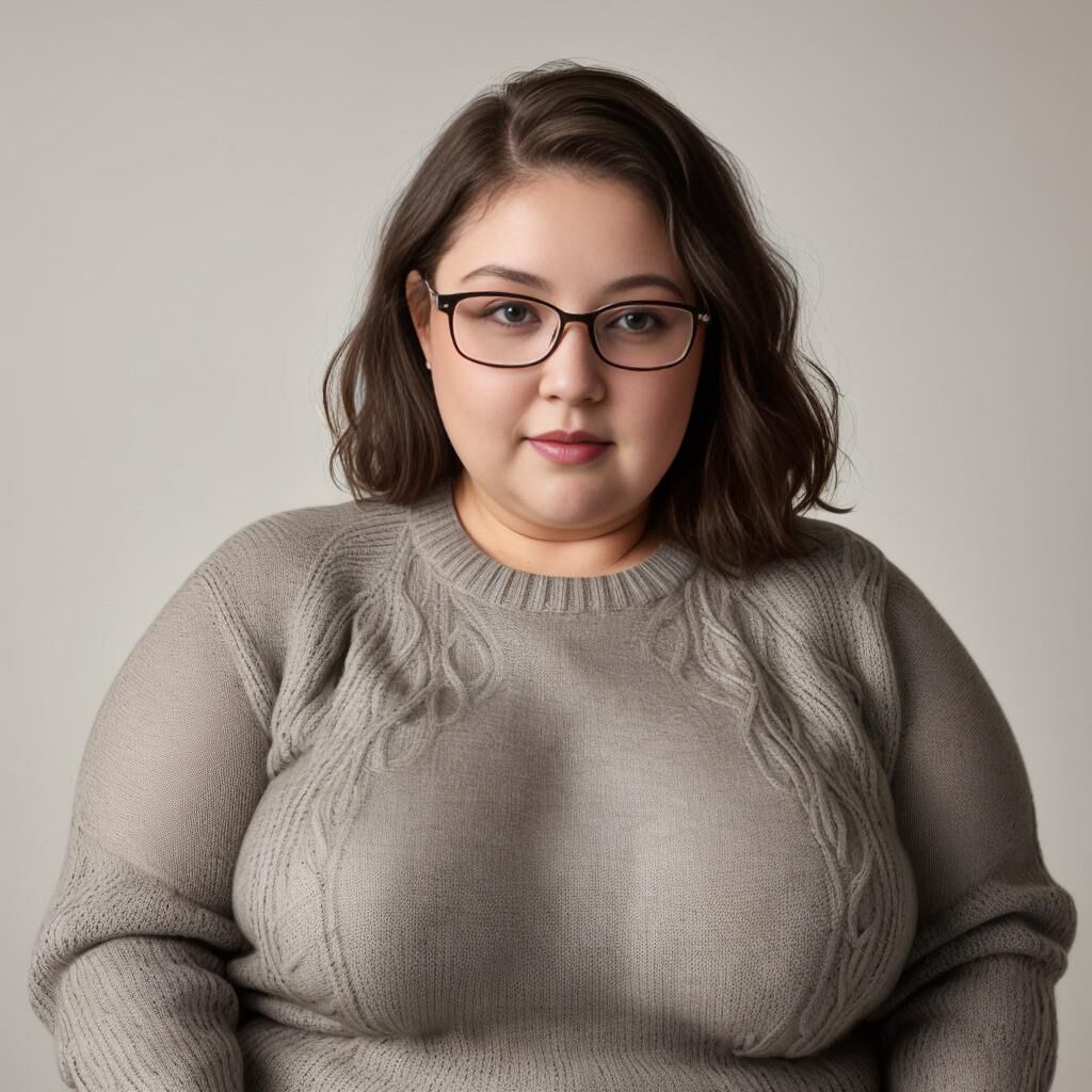 AI - Woman in sweater and glasses 4