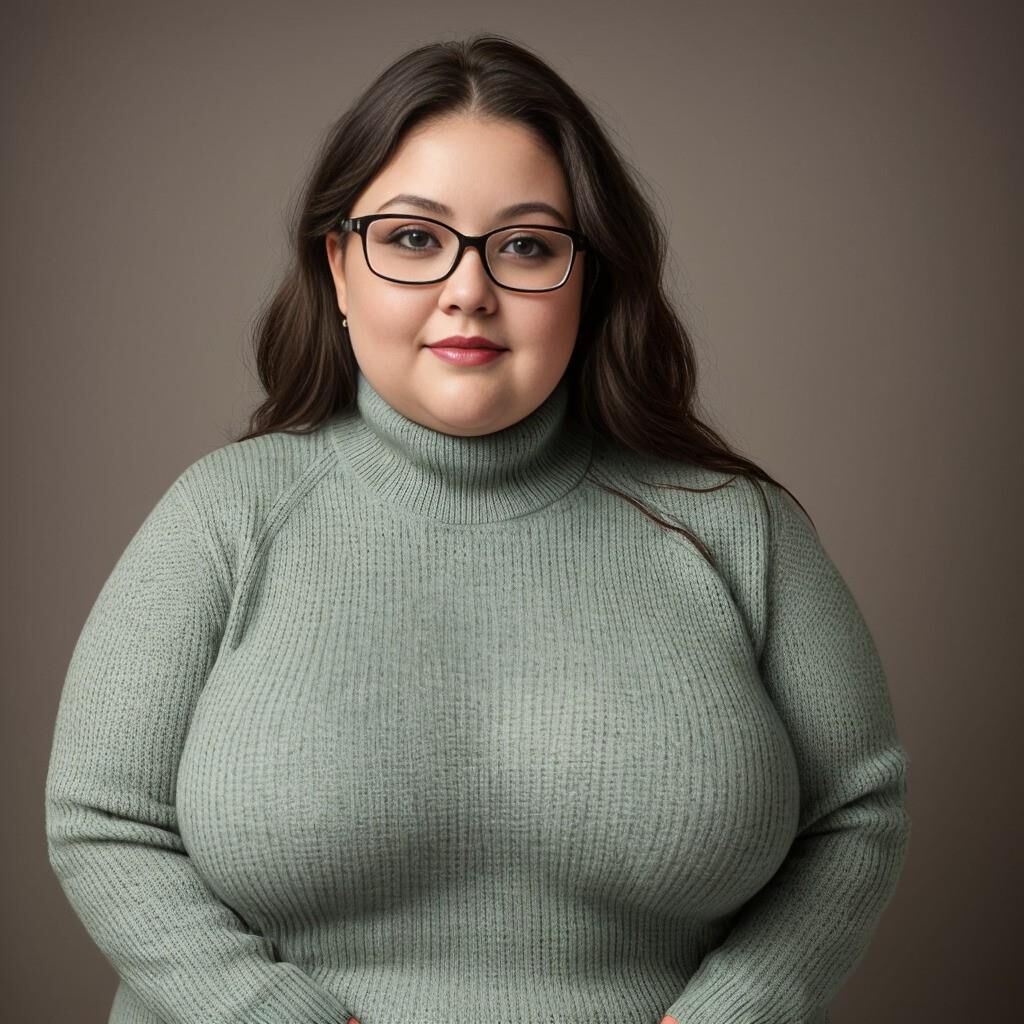 AI - Woman in sweater and glasses 4