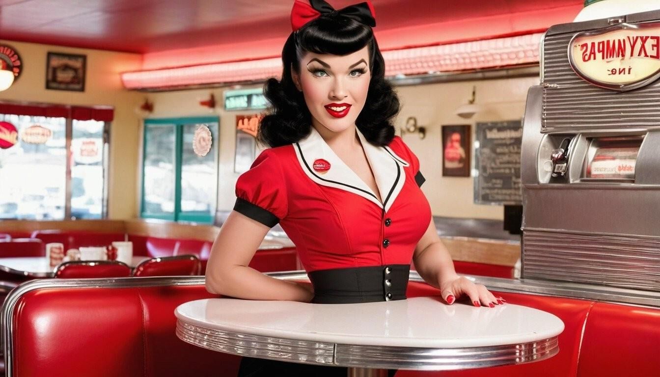 Bettie Page - garçonete retrô