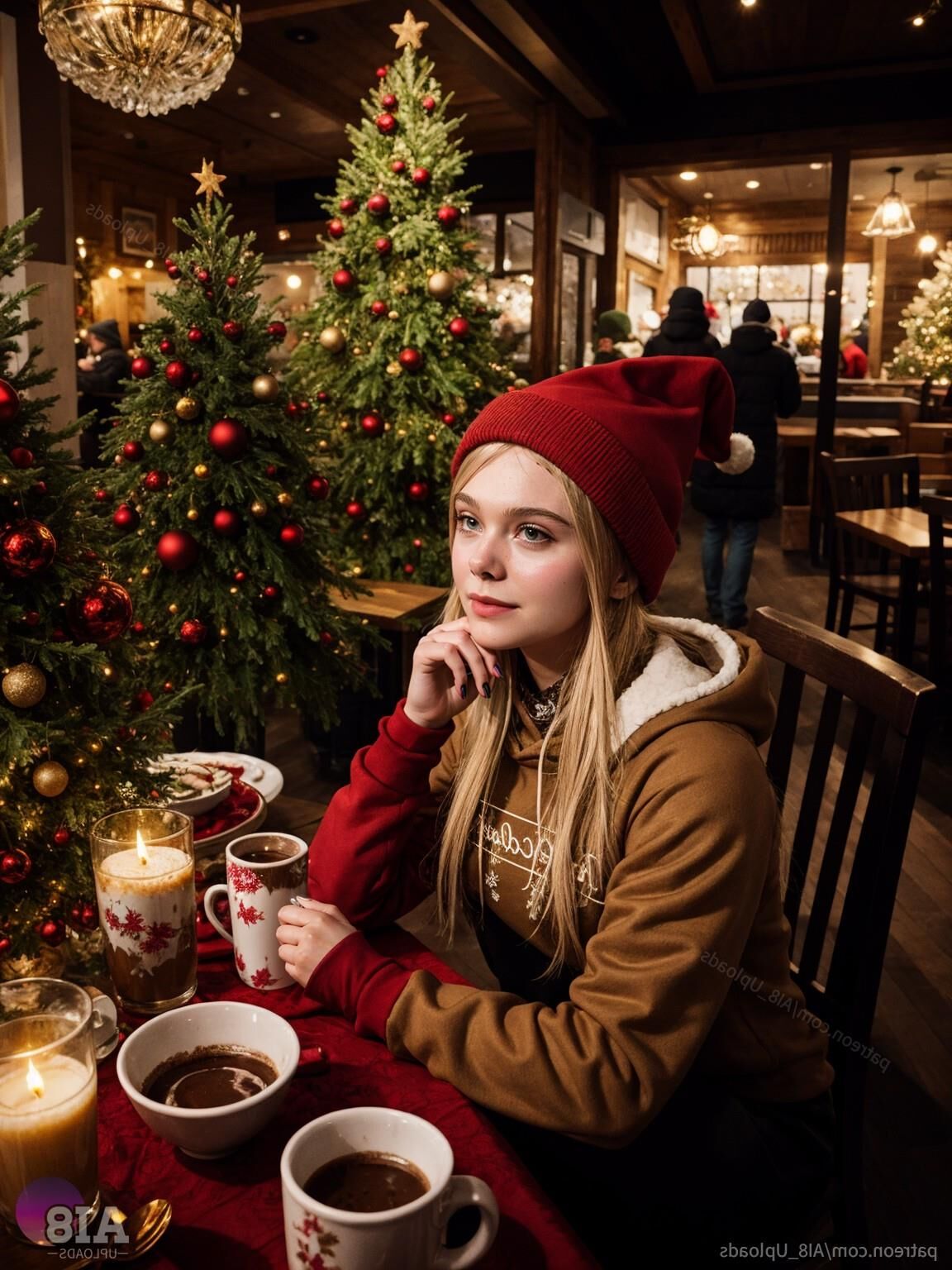 AI Elle Fanning #Christmas