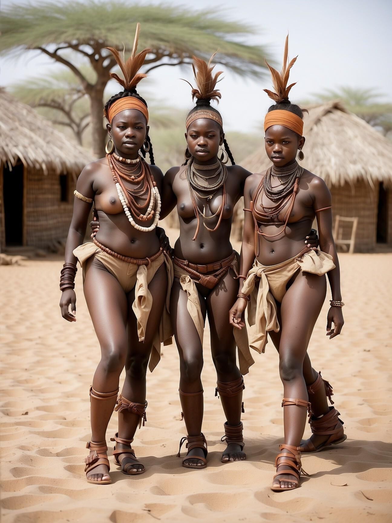 Mujer de la tribu himba africana