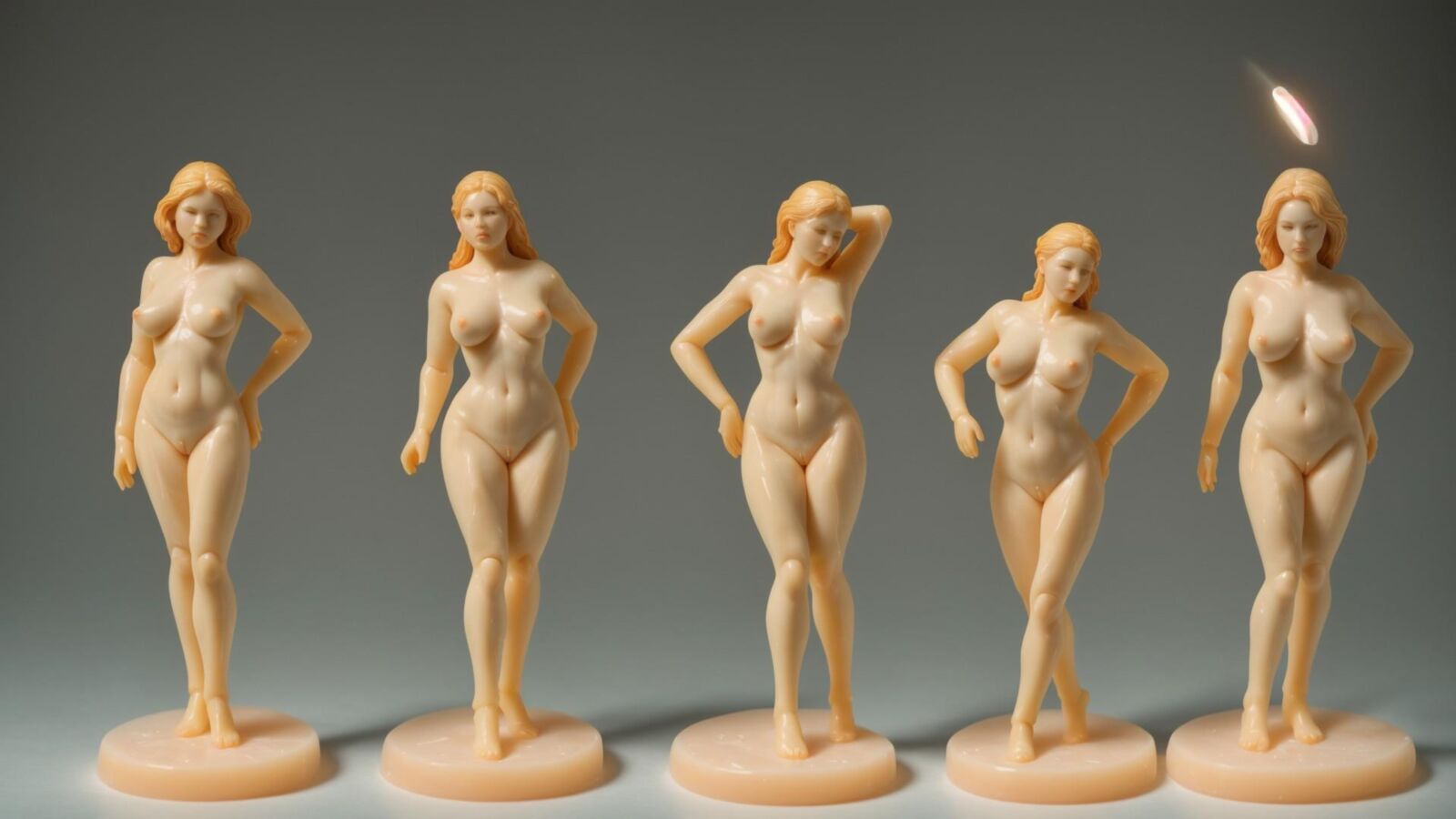 AI - Women as wax figurines 