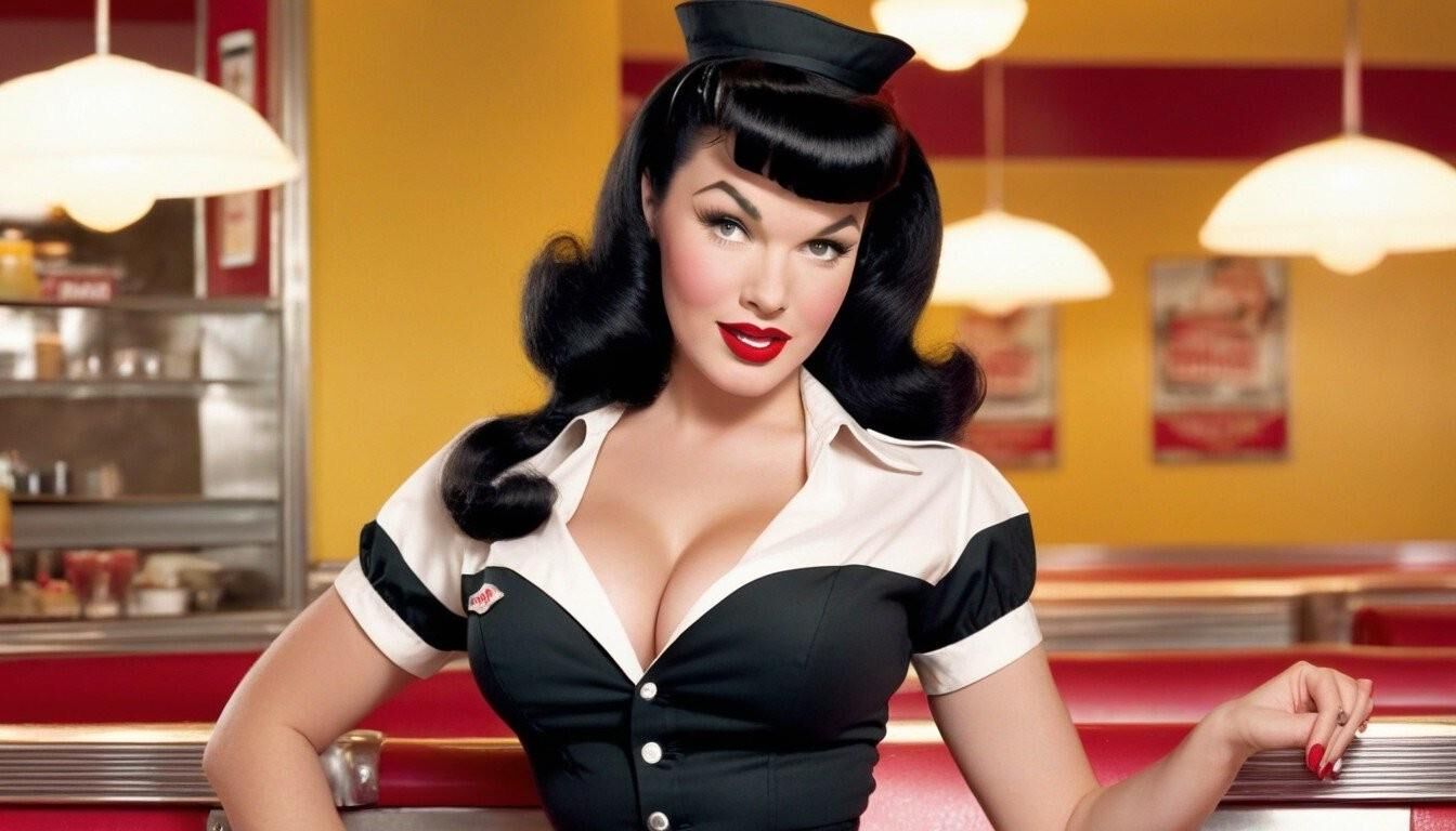 Bettie Page - garçonete retrô