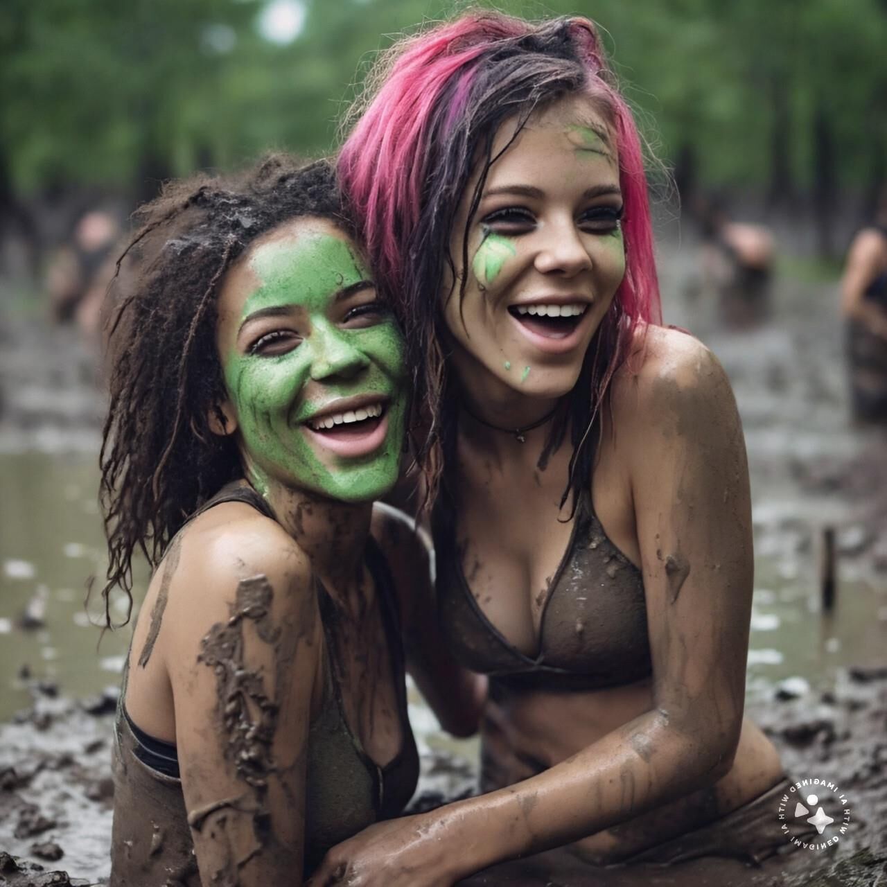 Heureux amis perdus dans le marais