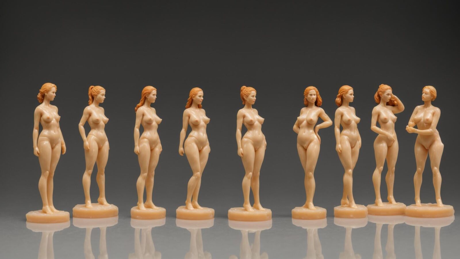 AI - Women as wax figurines 