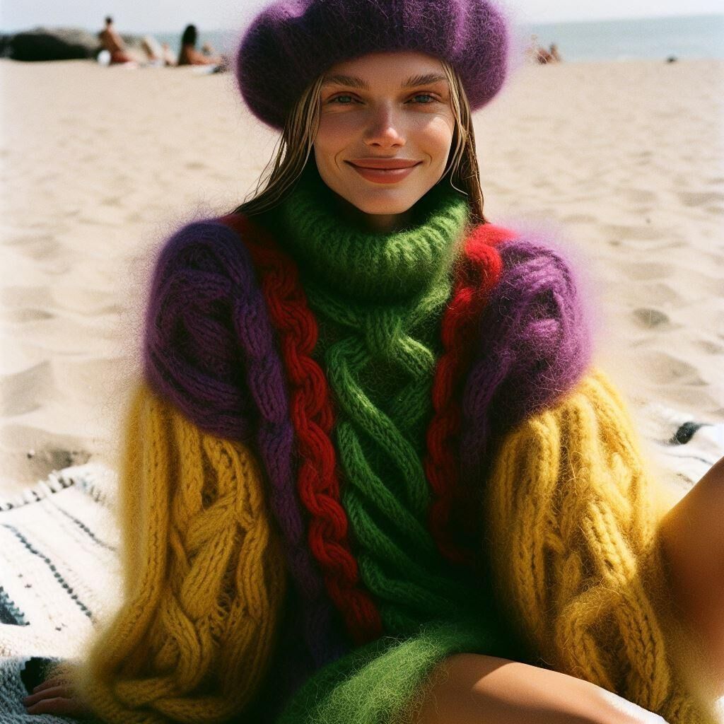 AI Sweatergirls at the beach 1