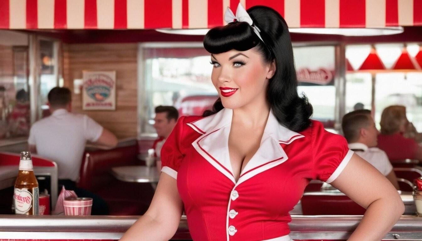 Bettie Page - garçonete retrô