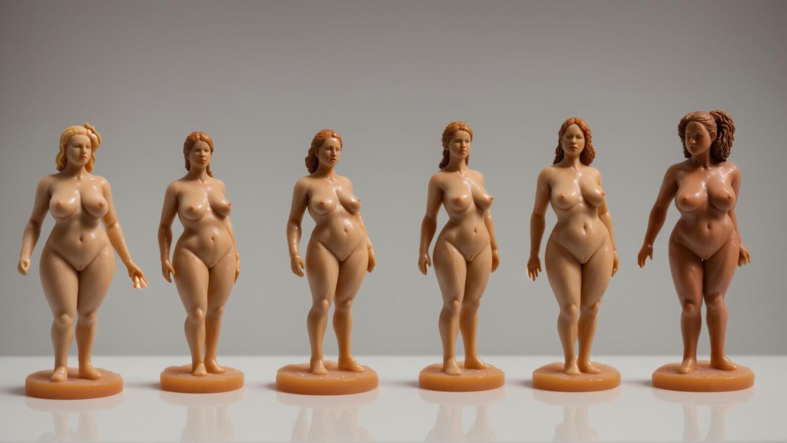 AI - Women as wax figurines 