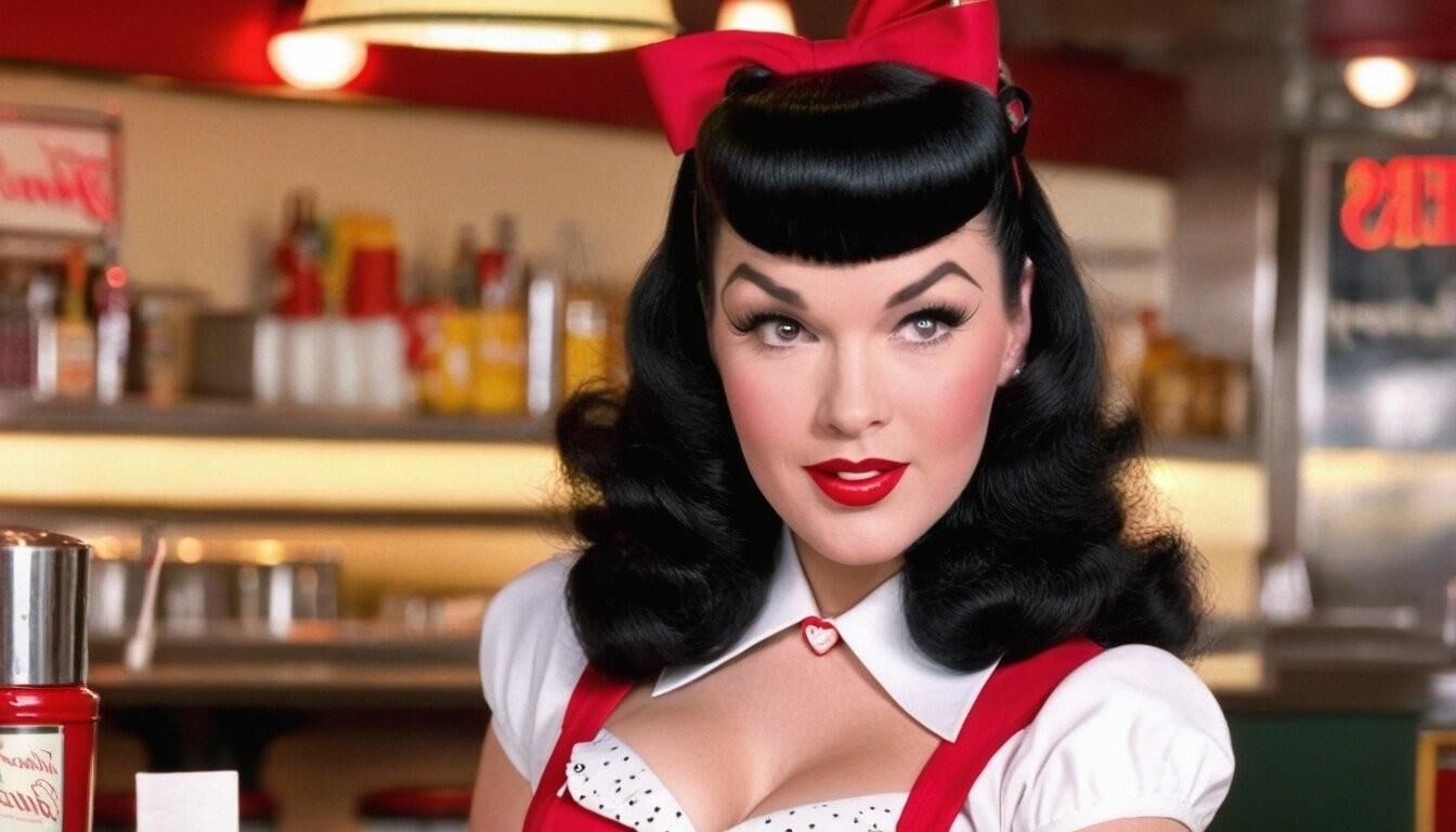 Bettie Page - garçonete retrô