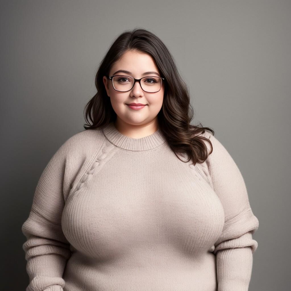 AI - Woman in sweater and glasses 6