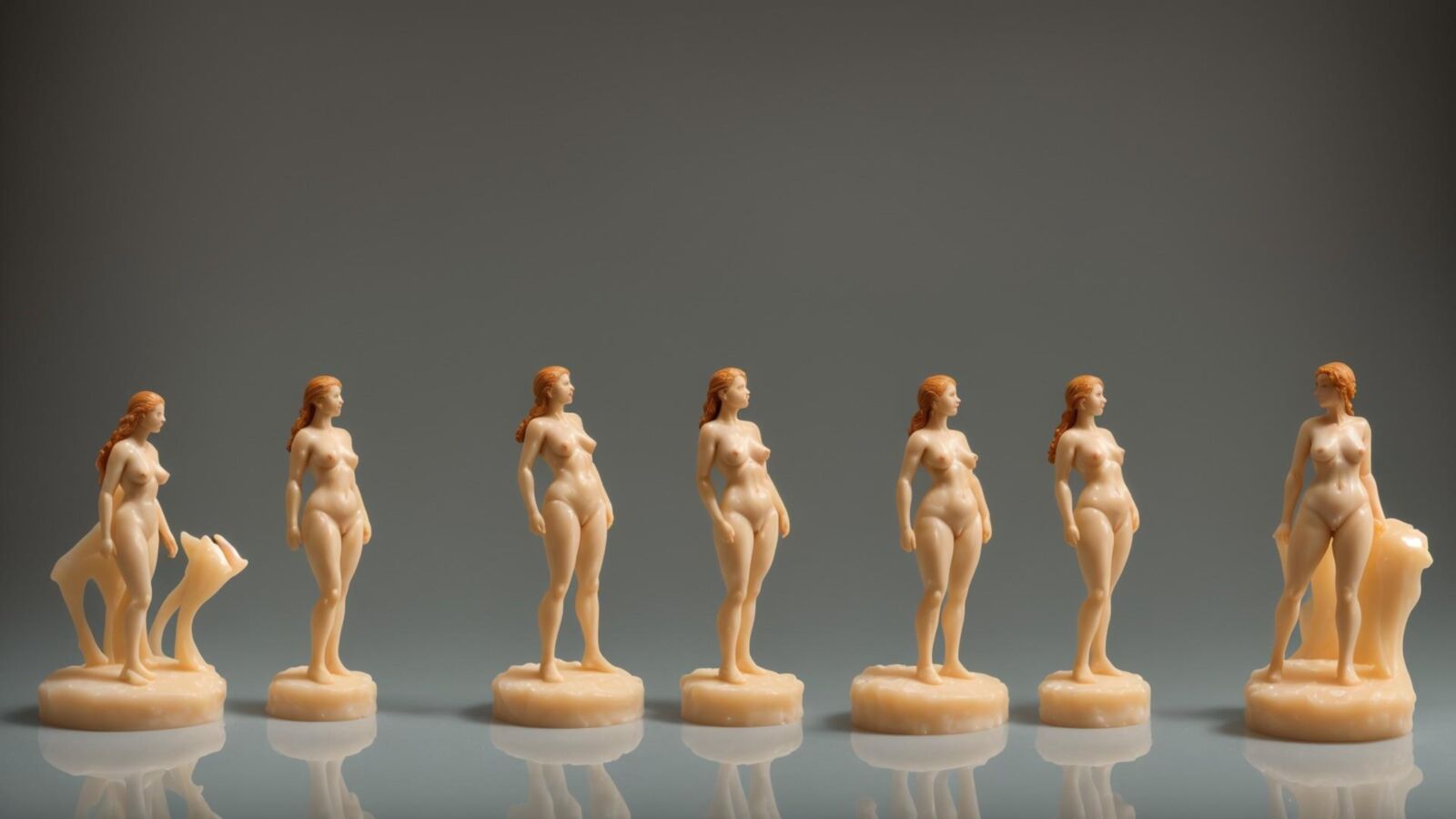 AI - Women as wax figurines 