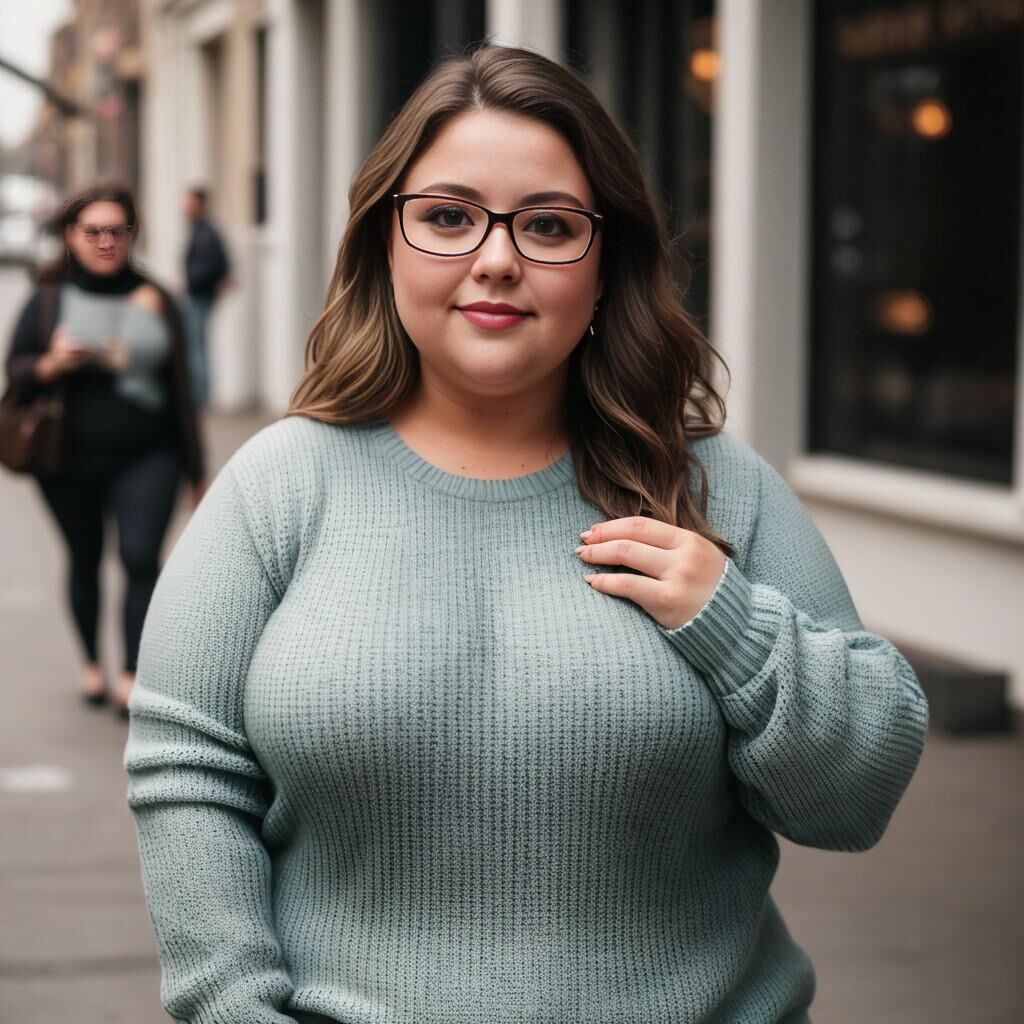 AI - Femme en pull et lunettes 4