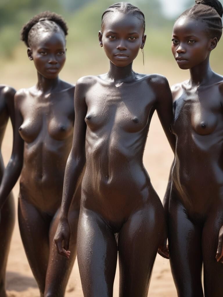 mujer africana, bañarse