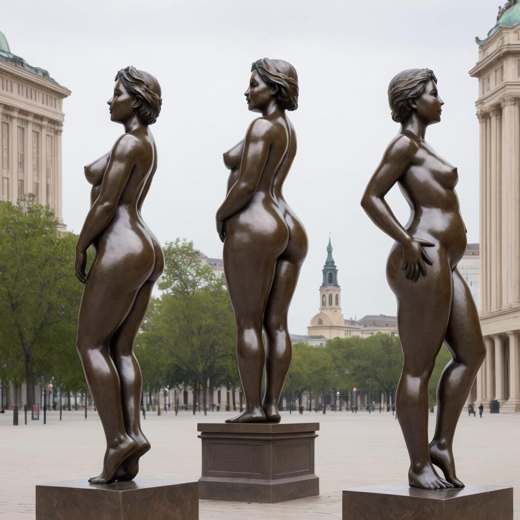 AI - Women as bronze statues