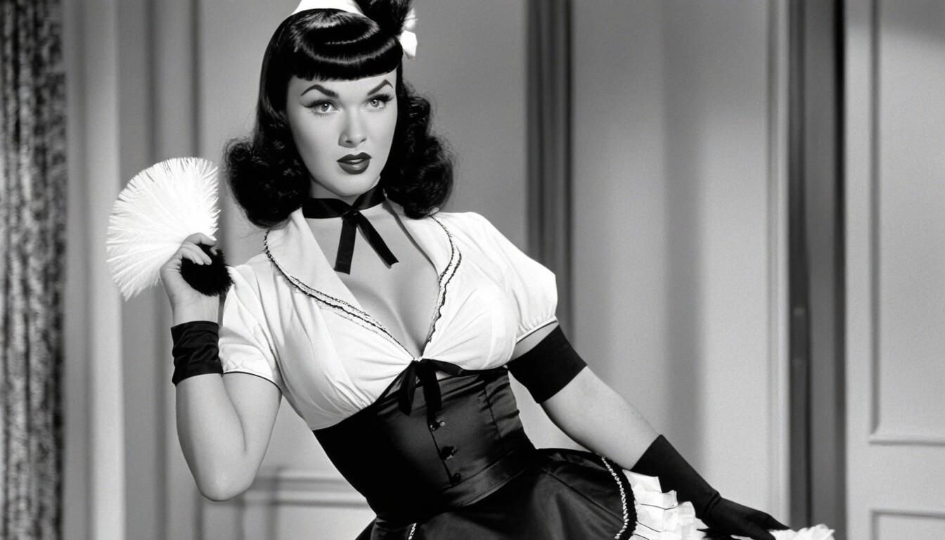 Betty Page as Maid - AI