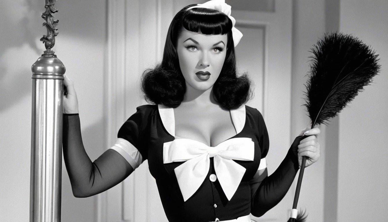 Betty Page as Maid - AI