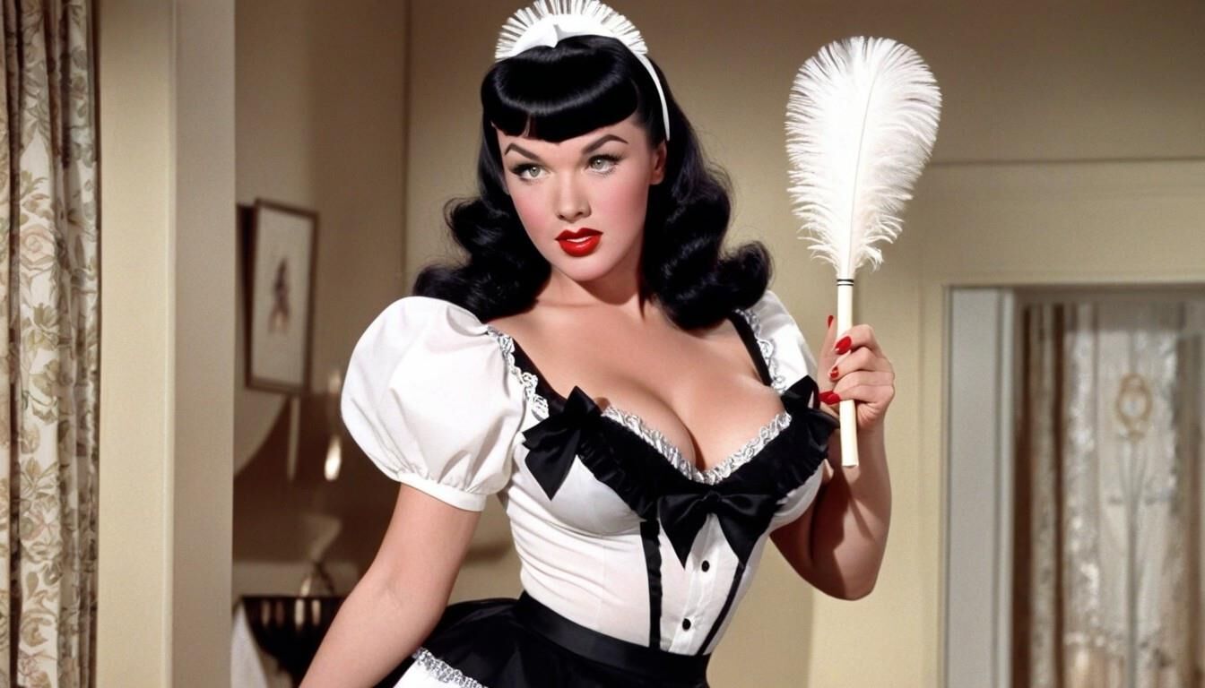 Betty Page as Maid - AI