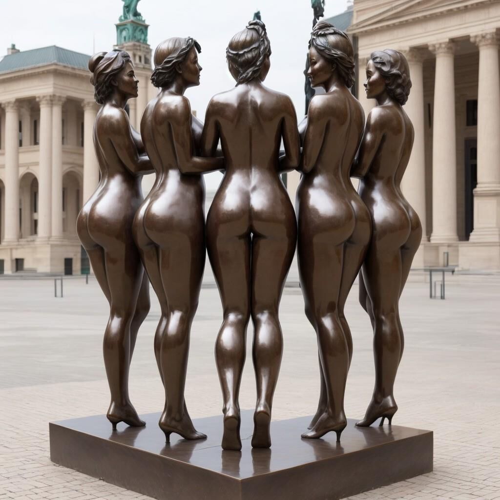 AI - Women as bronze statues