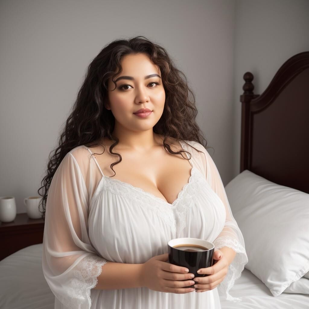 AI - Femmes en chemise de nuit avec du café