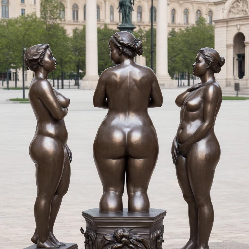 AI - Women as bronze statues