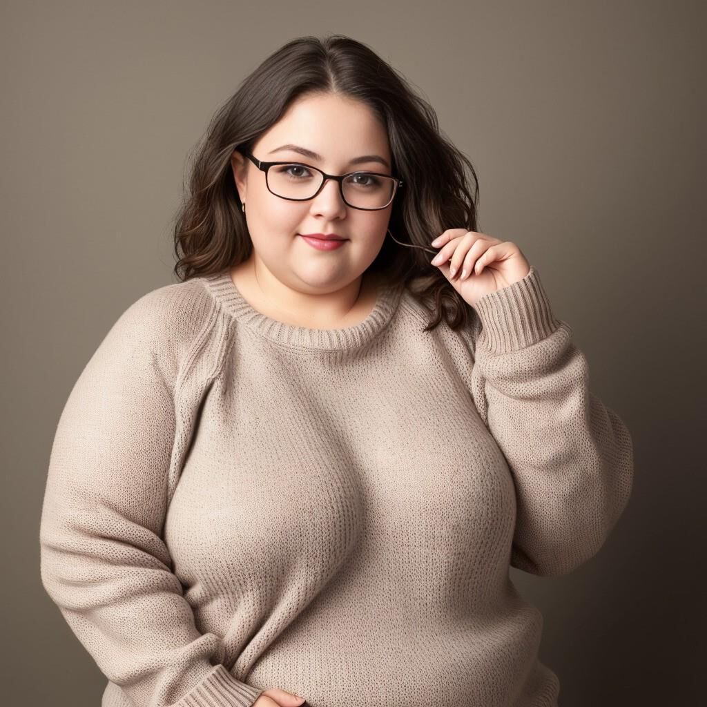 AI - Woman in sweater and glasses