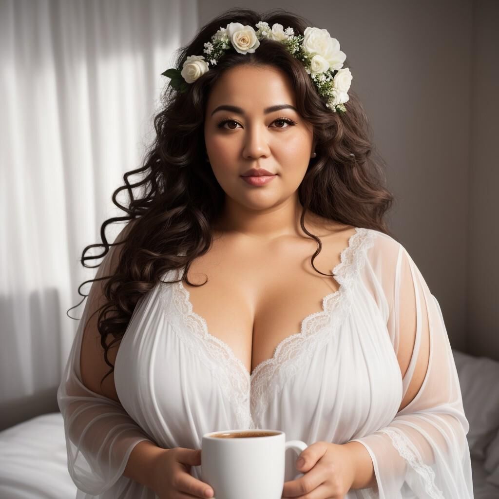 AI - Femmes en chemise de nuit avec du café