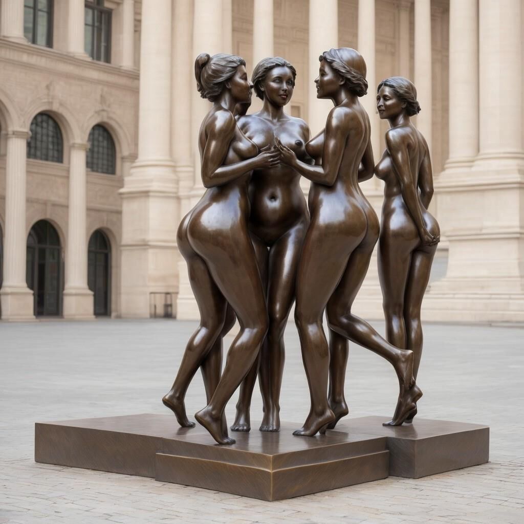 AI - Women as bronze statues