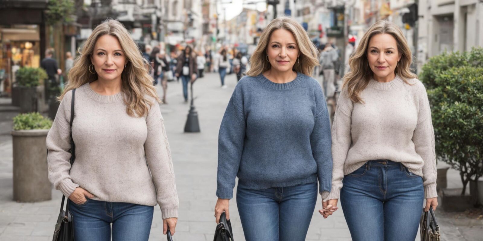 AI - Women in jeans and a sweater