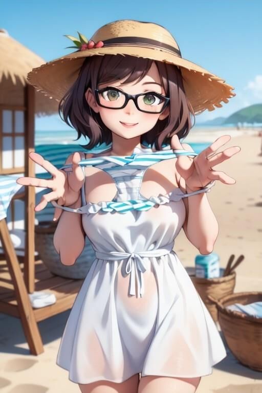 (AI Generated Hentai) Another sexy beach day with Kinkiyo!