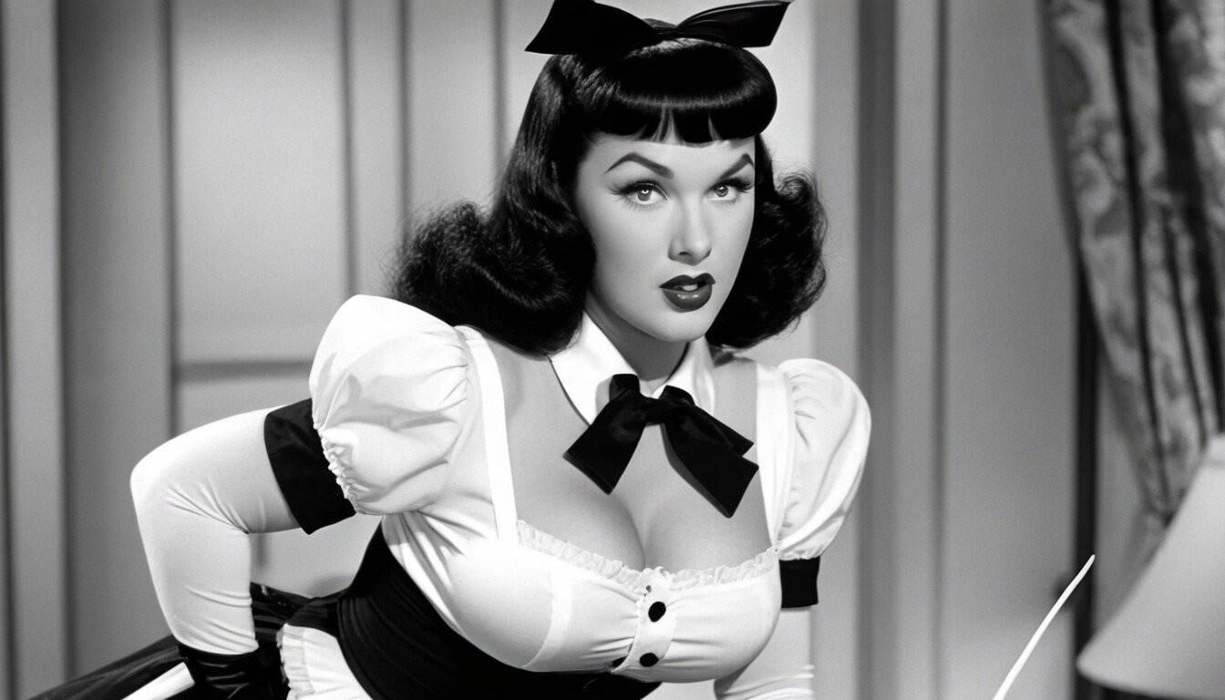 Betty Page as Maid - AI