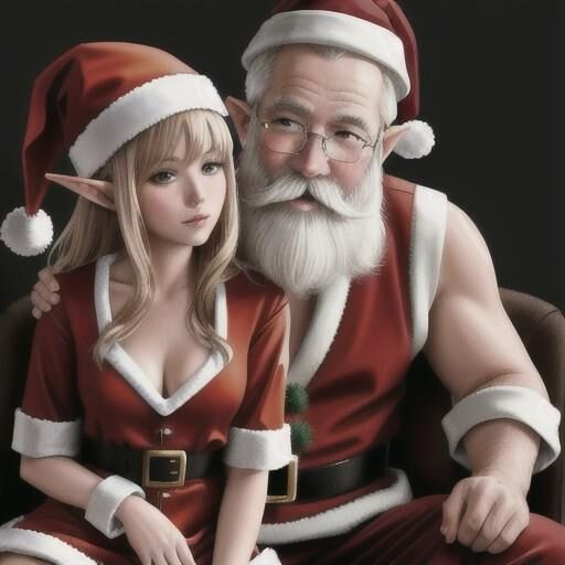 AI Generated 544: Santa, Mrs. Santa, Mrs. Santas' sister, elves 