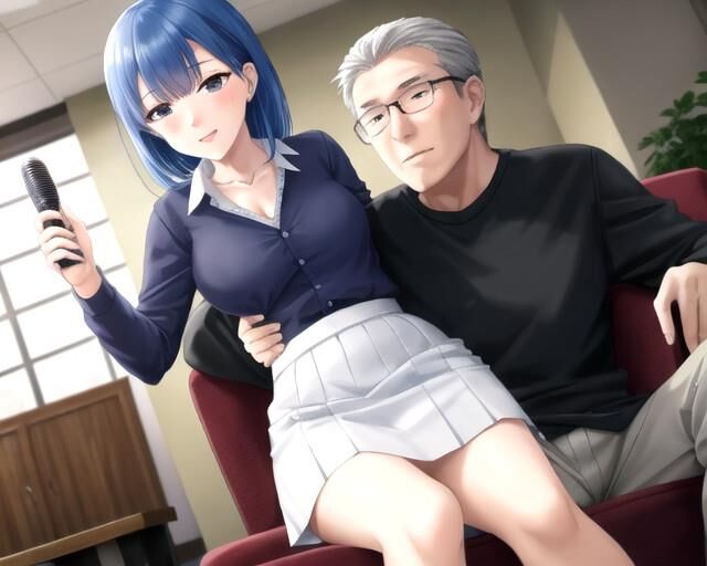 AI Generated 517: Blue hair Anime/cartoon