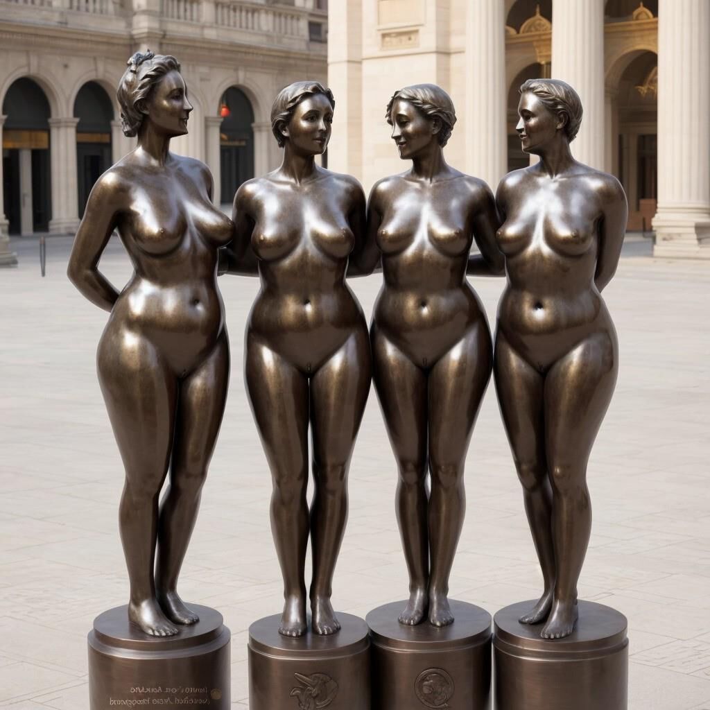 AI - Women as bronze statues