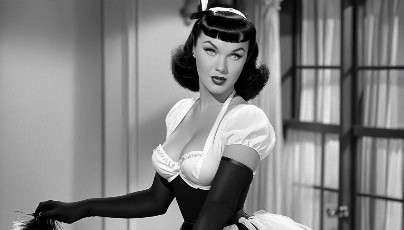 Betty Page as Maid - AI