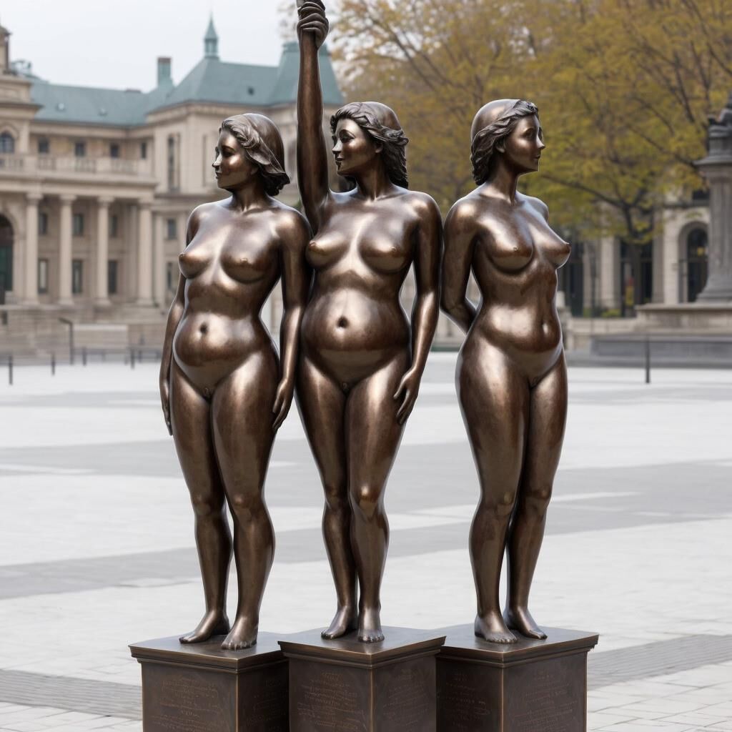 AI - Women as bronze statues