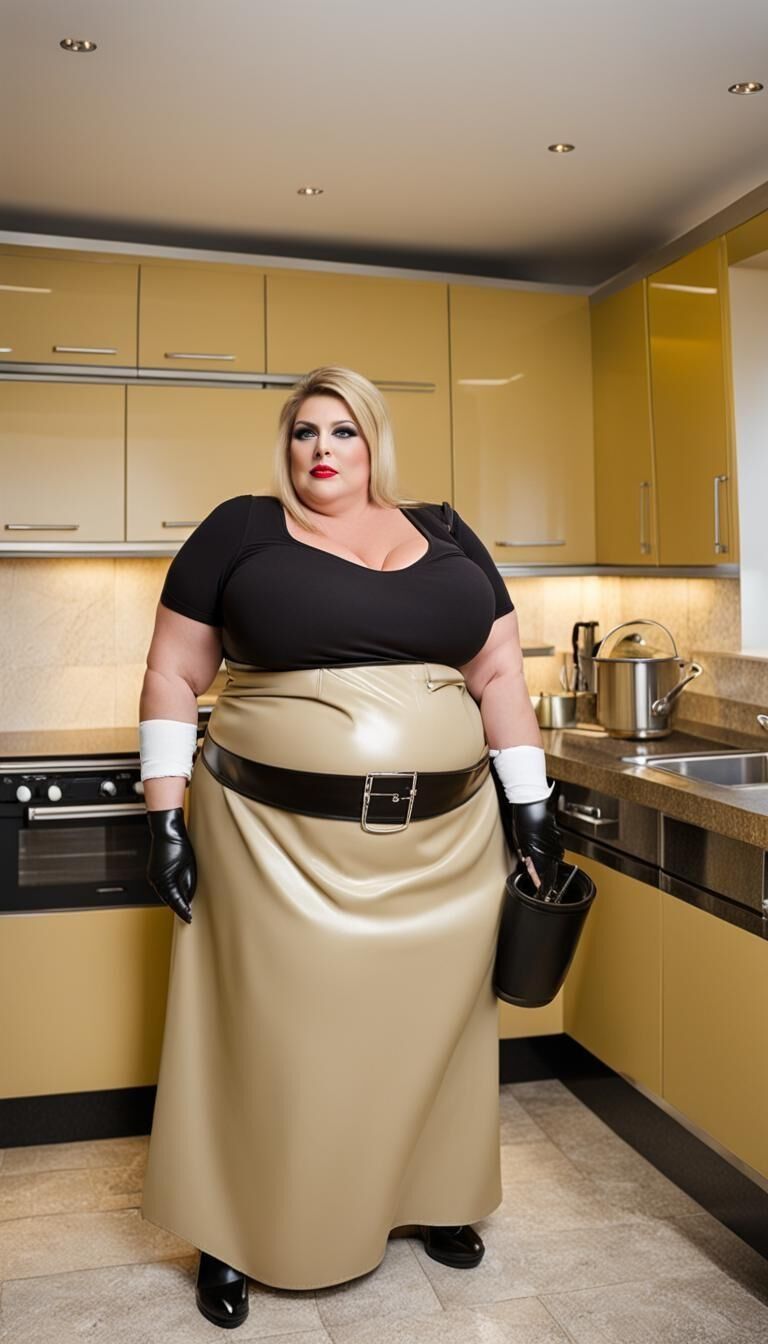 SSBBW in Latex