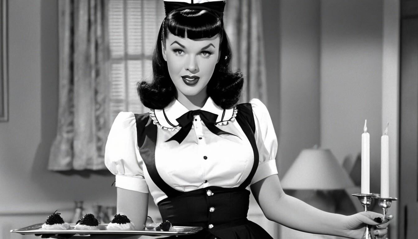 Betty Page as Maid - AI