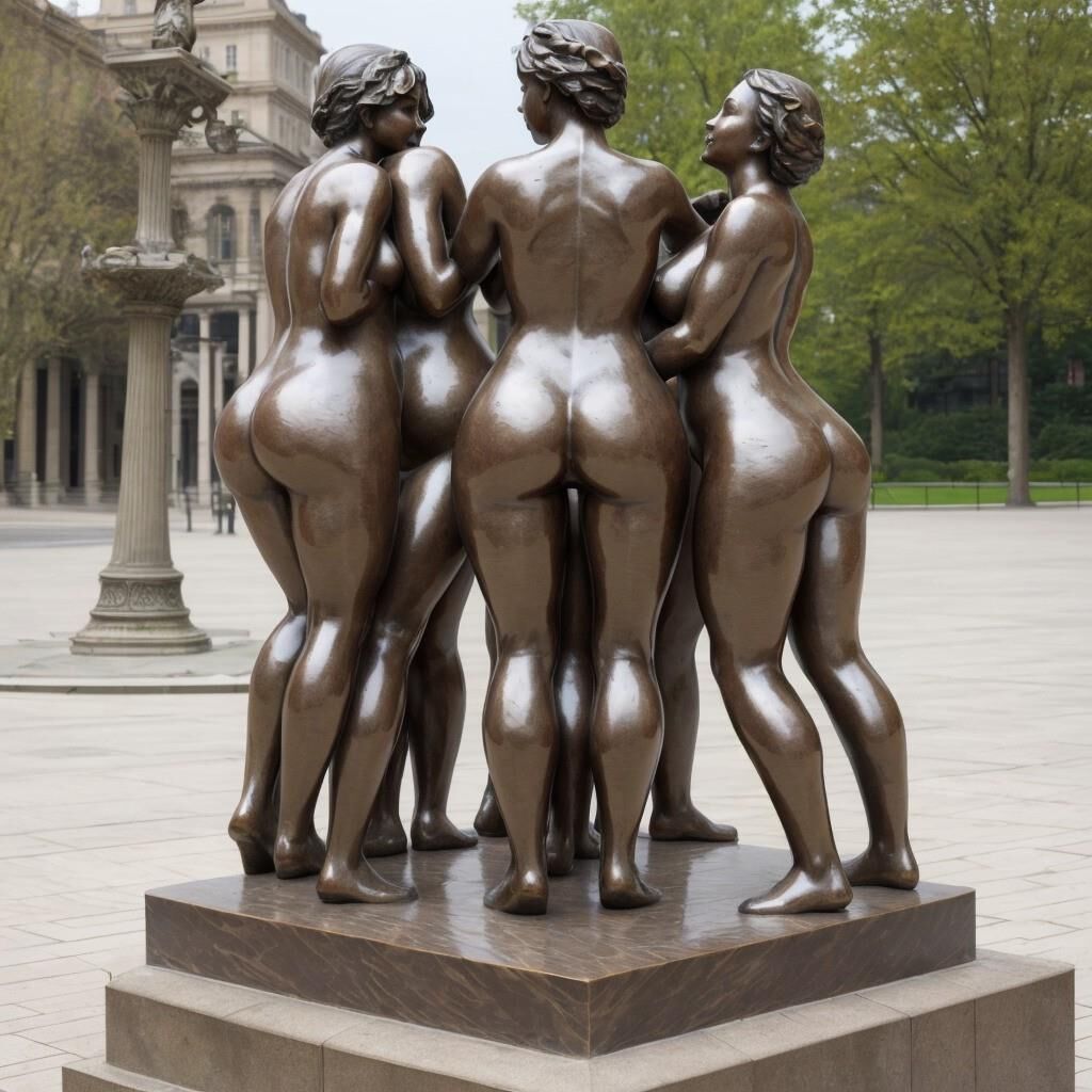 AI - Women as bronze statues