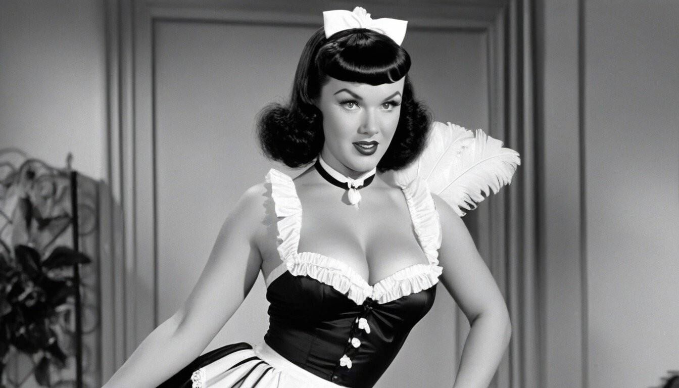 Betty Page as Maid - AI