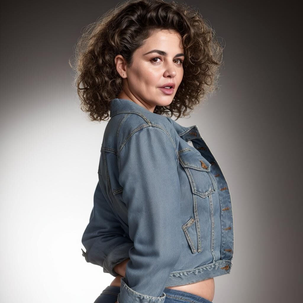 AI - Woman in denim jacket