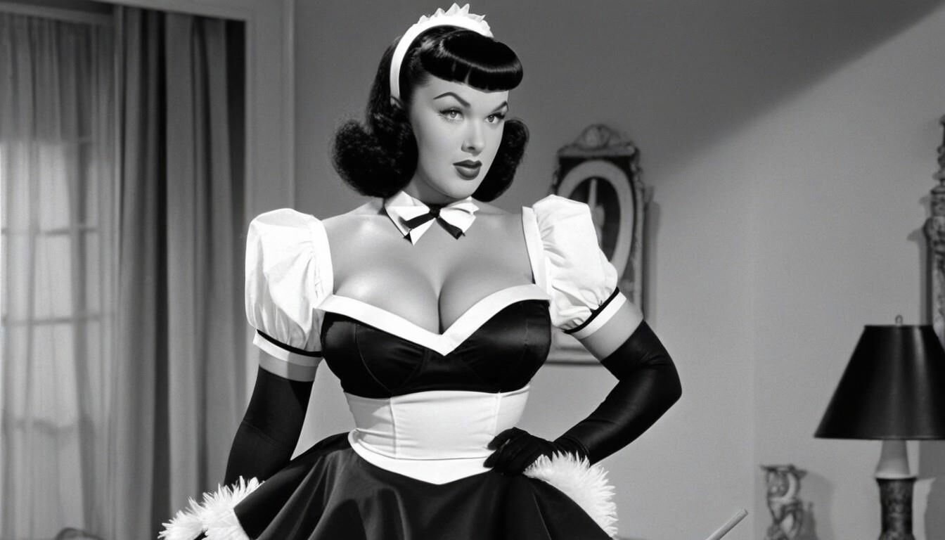 Betty Page as Maid - AI